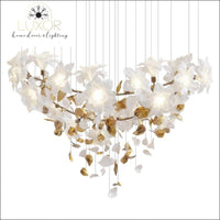 Dazzling Cresendo Flower Crystal Chandelier - chandeliers