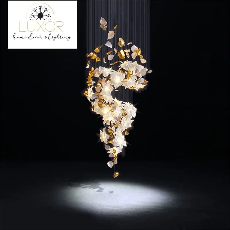 Dazzling Cresendo Flower Crystal Chandelier - chandeliers