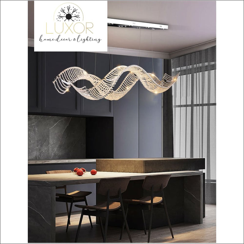 DeCapri Wave Crystal Chandelier - chandelier