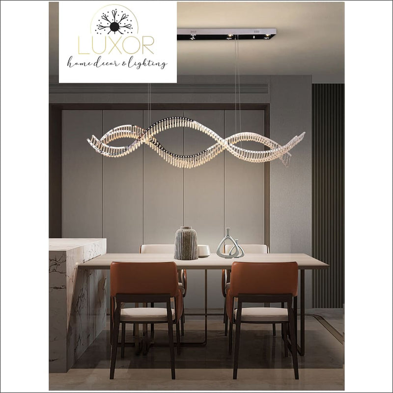 DeCapri Wave Crystal Chandelier - chandelier