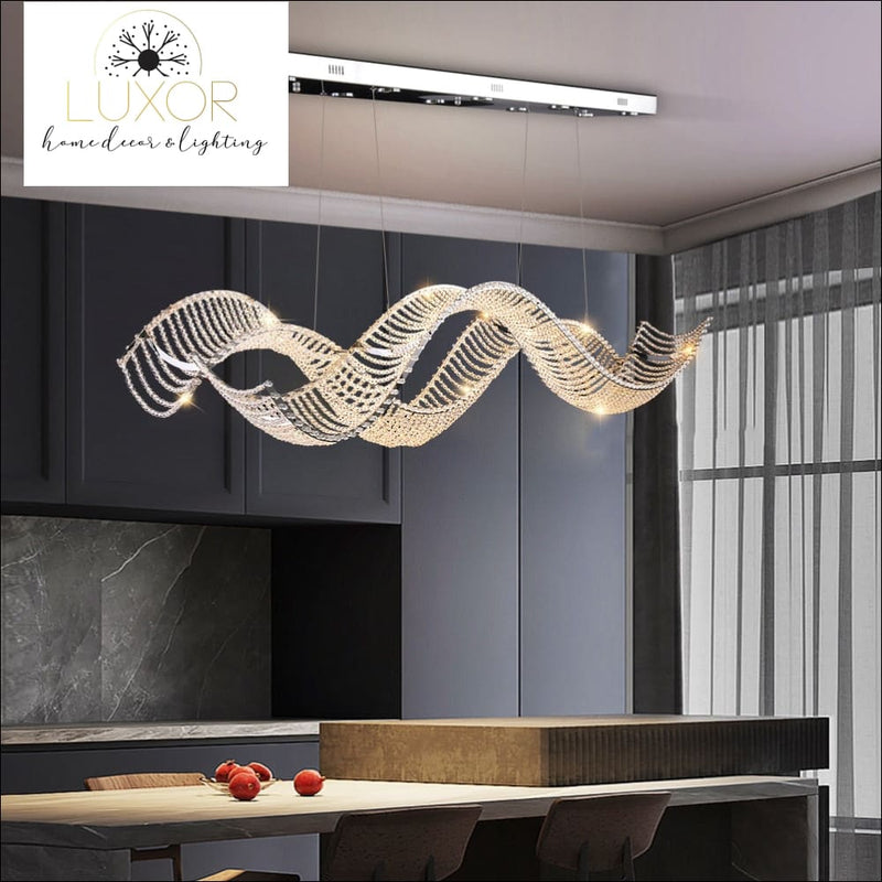 DeCapri Wave Crystal Chandelier - chandelier