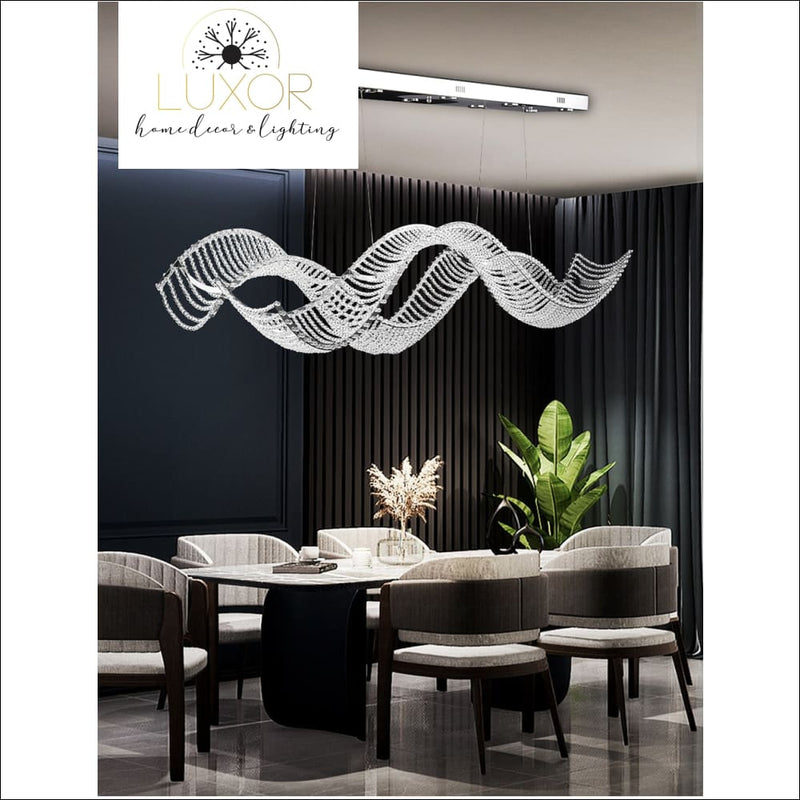 DeCapri Wave Crystal Chandelier - chandelier