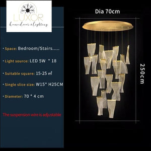 chandelier DECORO Decorative Mesh Chandelier - Luxor Home Decor & Lighting