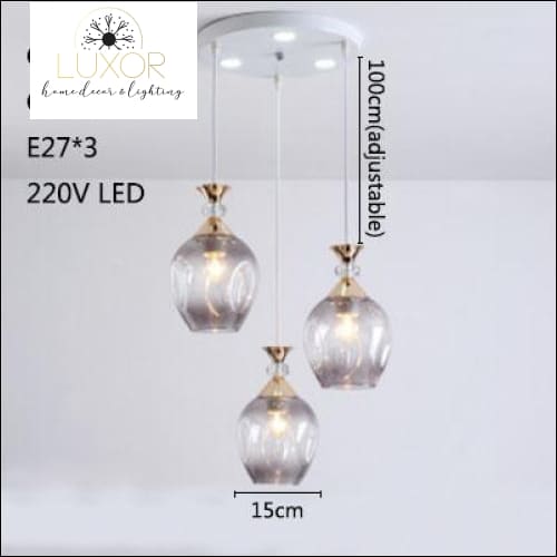 pendant ligthing Diamondnique Crystal Pendant - Luxor Home Decor & Lighting