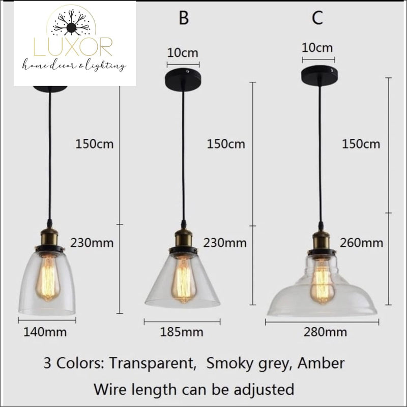 Pendant Lighting Dinori Vintage Pendant Light - Luxor Home Decor & Lighting