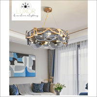 chandeliers Dixtaris Smokey Crystal Chandelier - Luxor Home Decor & Lighting