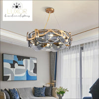 chandeliers Dixtaris Smokey Crystal Chandelier - Luxor Home Decor & Lighting