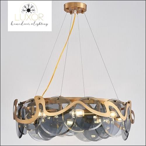 chandeliers Dixtaris Smokey Crystal Chandelier - Luxor Home Decor & Lighting