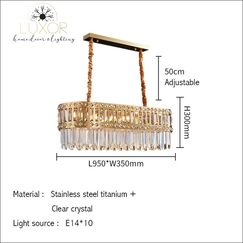 Donateli Gold Chandelier - L95xW35CM / Warm Light - chandelier