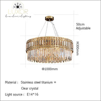 Donateli Gold Chandelier - Round- Dia 100CM / Warm Light - chandelier