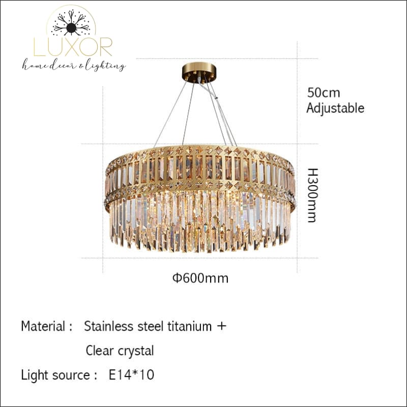 Donateli Gold Chandelier - Round - Dia 60CM / Warm Light - chandelier