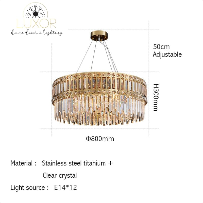 Donateli Gold Chandelier - Round - Dia 80CM / Warm Light - chandelier