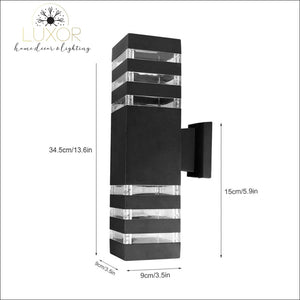 outdoor lighting Donello Dual-Head LED Outdoor Wall Sconce - Luxor Home Decor & Lighting