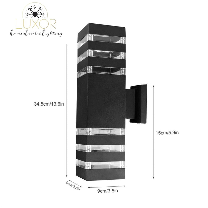 outdoor lighting Donello Dual-Head LED Outdoor Wall Sconce - Luxor Home Decor & Lighting