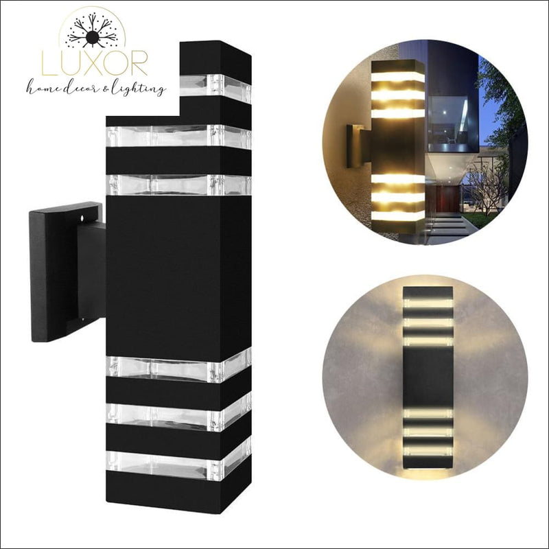 outdoor lighting Donello Dual-Head LED Outdoor Wall Sconce - Luxor Home Decor & Lighting