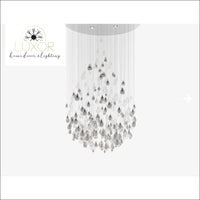 Droplets Chandelier - Silver/Clear / Warm White 3000k - Chandeliers
