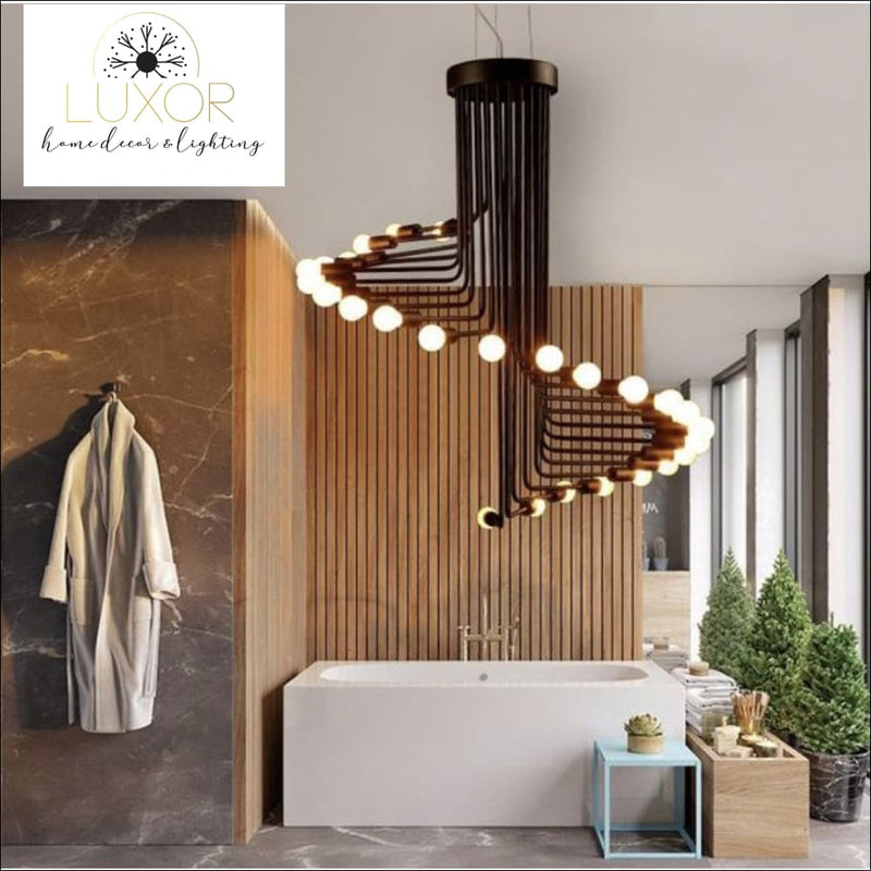 Chandeliers Elanis Spiral Chandelier - Luxor Home Decor & Lighting