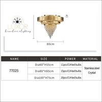 Elenor Lux Crystal Chandelier - chandeliers