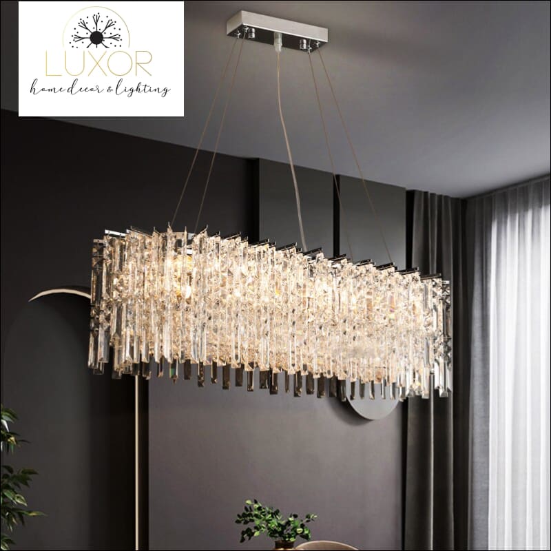 Elieth Rectangular Crystal Chandelier - chandelier