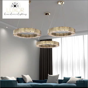 pendant lighting Emi Gold Crystal Pendant Light - Luxor Home Decor & Lighting