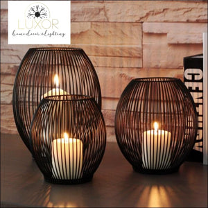 decorative objects Ernest Metal Hollow Out Lanterns - Luxor Home Decor & Lighting