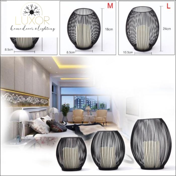 decorative objects Ernest Metal Hollow Out Lanterns - Luxor Home Decor & Lighting