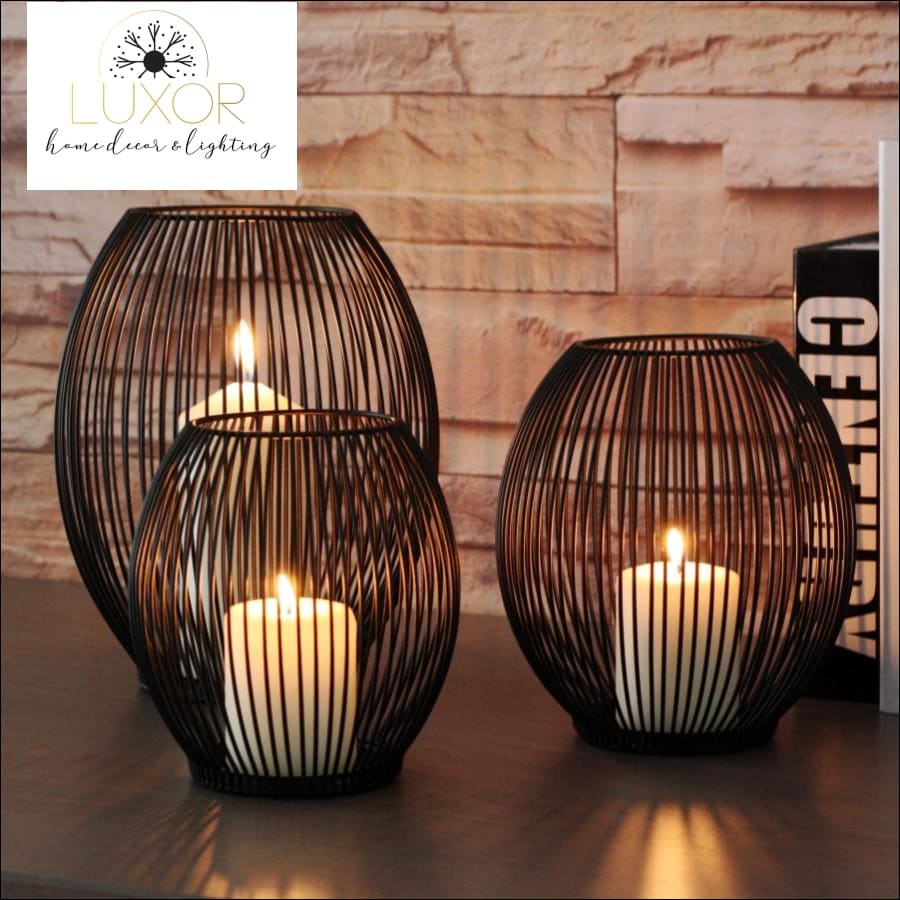 decorative objects Ernest Metal Hollow Out Lanterns - Luxor Home Decor & Lighting