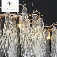 Espirilly Crystal Leaf Rectangular Chandelier - chandeliers