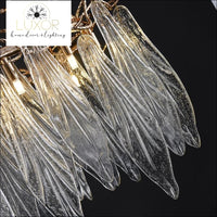 Espirilly Crystal Leaf Round Chandelier - chandeliers
