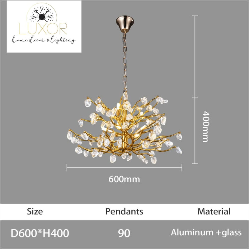 Euforia Crystal Chandelier - Round- 60cm / warm light - chandelier