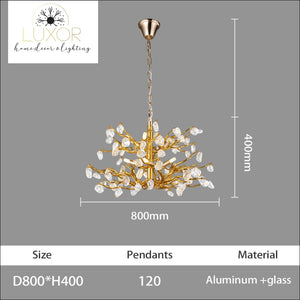 Euforia Crystal Chandelier - Round - 80cm / warm light - chandelier