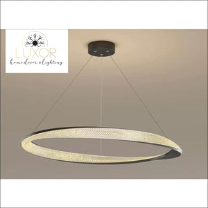Euphemia Modern Circular Pendant - Black / Warm White - 3000k / Dia60cm - chandelier