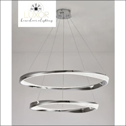 Euphemia Modern Circular Pendant - Chrome / Cool White - 5000k / Dia80cm 60cm - chandelier