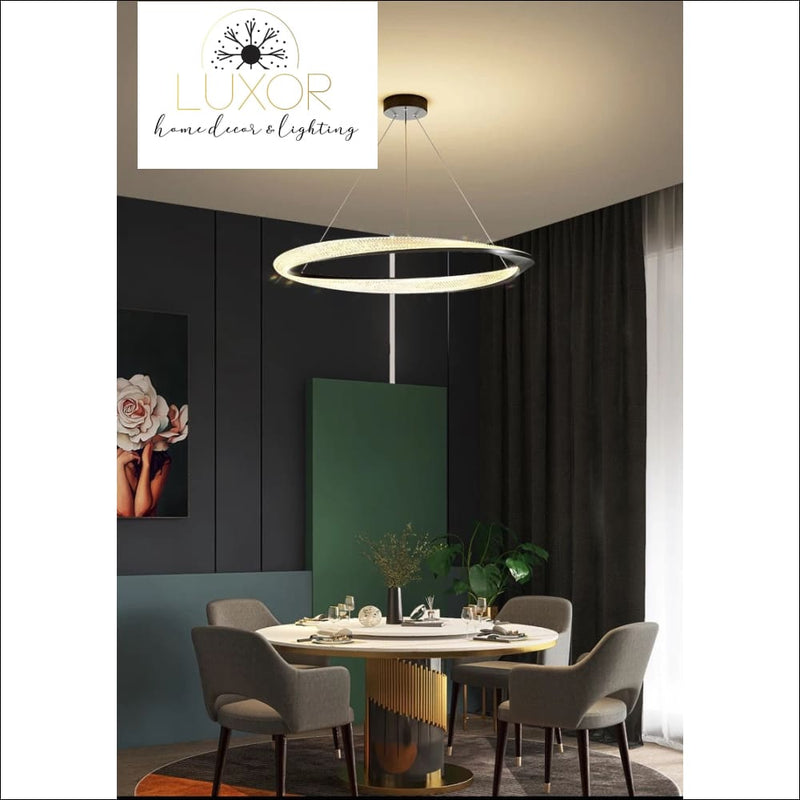 Euphemia Modern Circular Pendant - Chrome / Warm White - 3000k / Dia60cm - chandelier