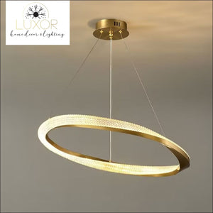 Euphemia Modern Circular Pendant - Gold / Cool White - 5000k / Dia60cm - chandelier