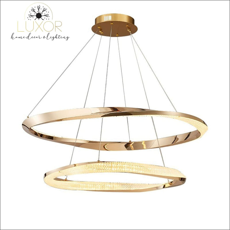 Euphemia Modern Circular Pendant - Gold / Cool White - 5000k / Dia80cm 60cm - chandelier