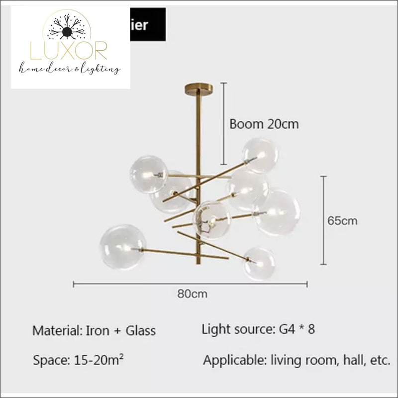 Europa Glass Bubble Pendant Light - chandeliers