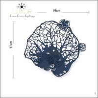 wall decor European Wrought Iron Blue Leaf Decor - Luxor Home Decor & Lighting