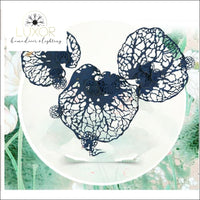 wall decor European Wrought Iron Blue Leaf Decor - Luxor Home Decor & Lighting