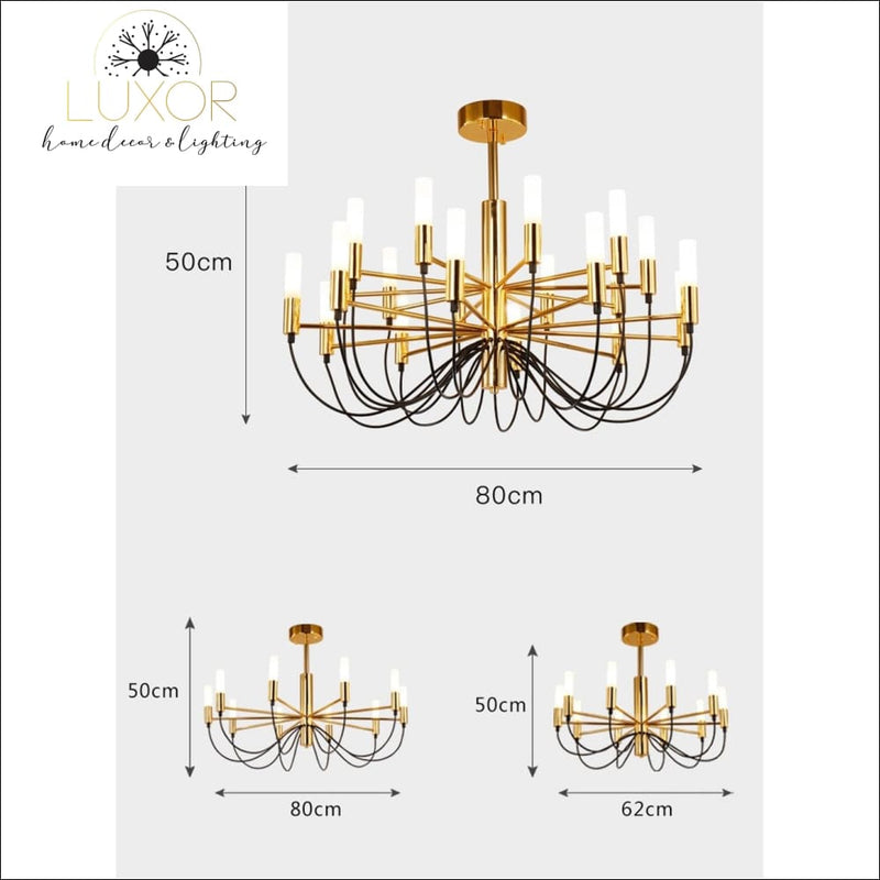 chandeliers Exorta Candelabra Chandelier - Luxor Home Decor & Lighting