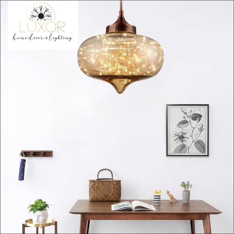 pendant lighting Firework Oval Glass Pendant - Luxor Home Decor & Lighting