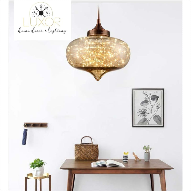 pendant lighting Firework Oval Glass Pendant - Luxor Home Decor & Lighting