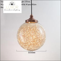 pendant lighting Firework Round Glass Pendant - Luxor Home Decor & Lighting
