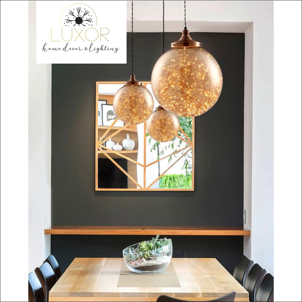 pendant lighting Firework Round Glass Pendant - Luxor Home Decor & Lighting