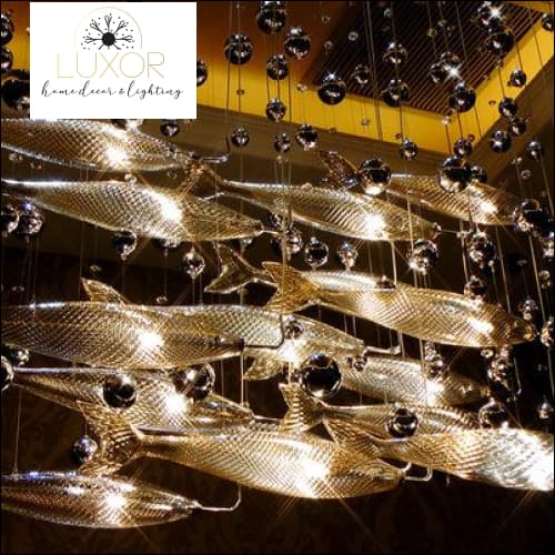 chandeliers Fishery Glass Chandelier - Luxor Home Decor & Lighting