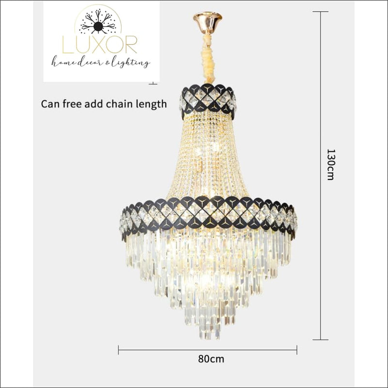 chandeliers Fletcher Crystal Lux Chandelier - Luxor Home Decor & Lighting