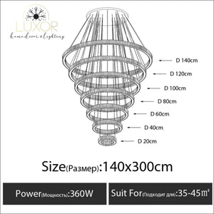 Florence Crystal Chandelier - chandeliers