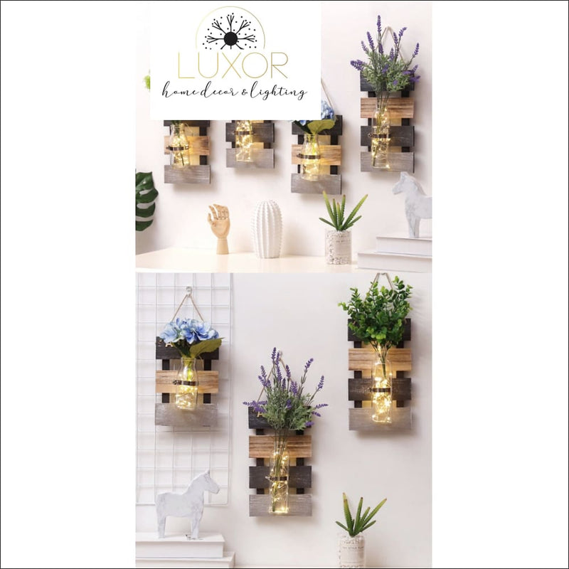 wall decor Four Seasons Hydroponic Wooden Wall Decor - Luxor Home Decor & Lighting
