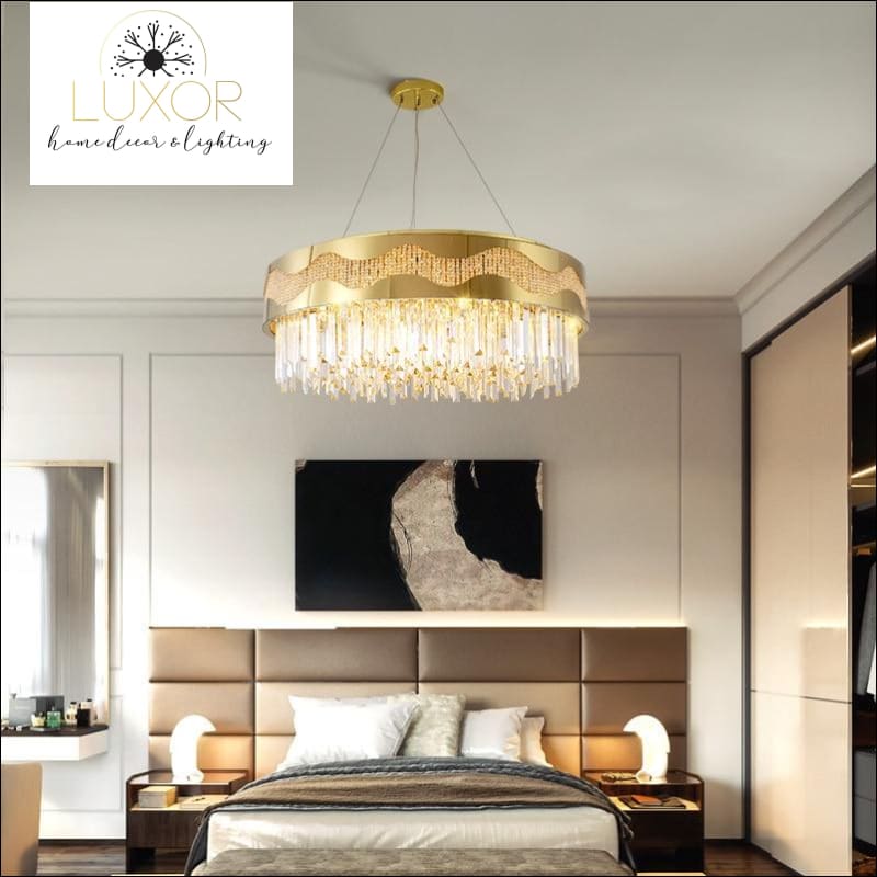 chandeliers Ganda Gold Crystal Chandelier - Luxor Home Decor & Lighting