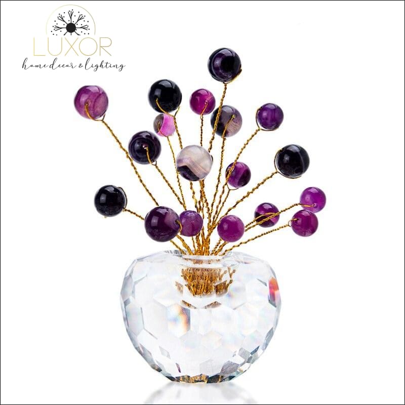 decorative objects Gemstone Bonsai Crystal Figurine - Luxor Home Decor & Lighting